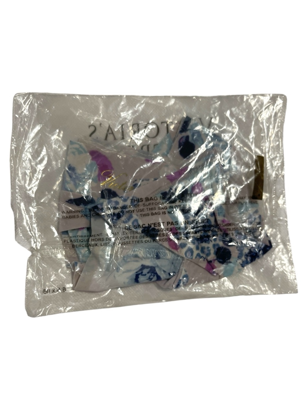 Y2KVictoria's Secret Brazilian Floral Print Panties Purple Blue White | XS | NIP